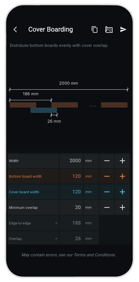 Cover Boarding mobile app