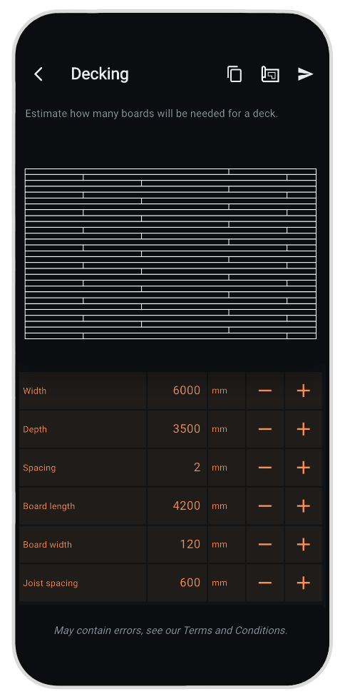 Decking mobile app